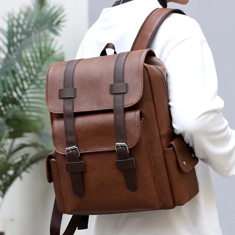 Leather Men's Backpack Balestrine - Image 21