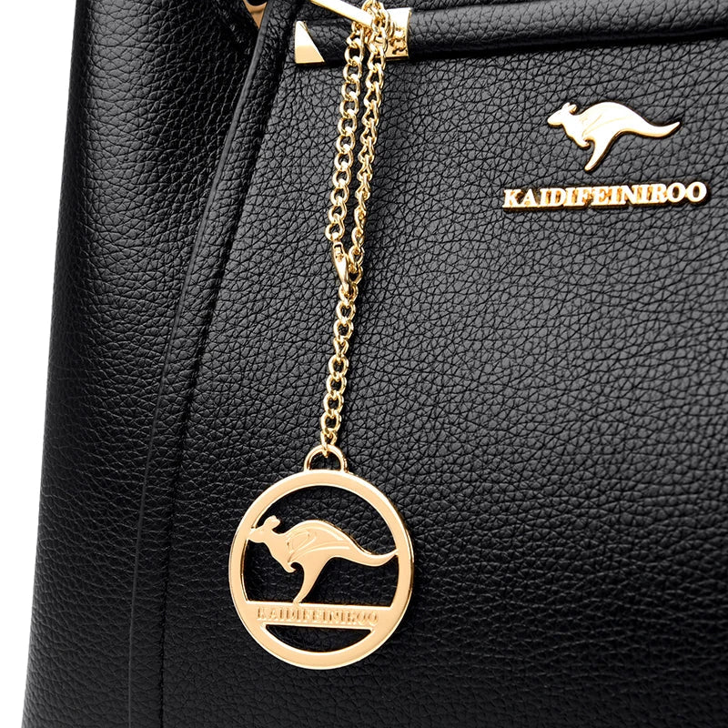 Luxurious Soft Leather Women's Shoulder and Crossbody Bag - Image 11