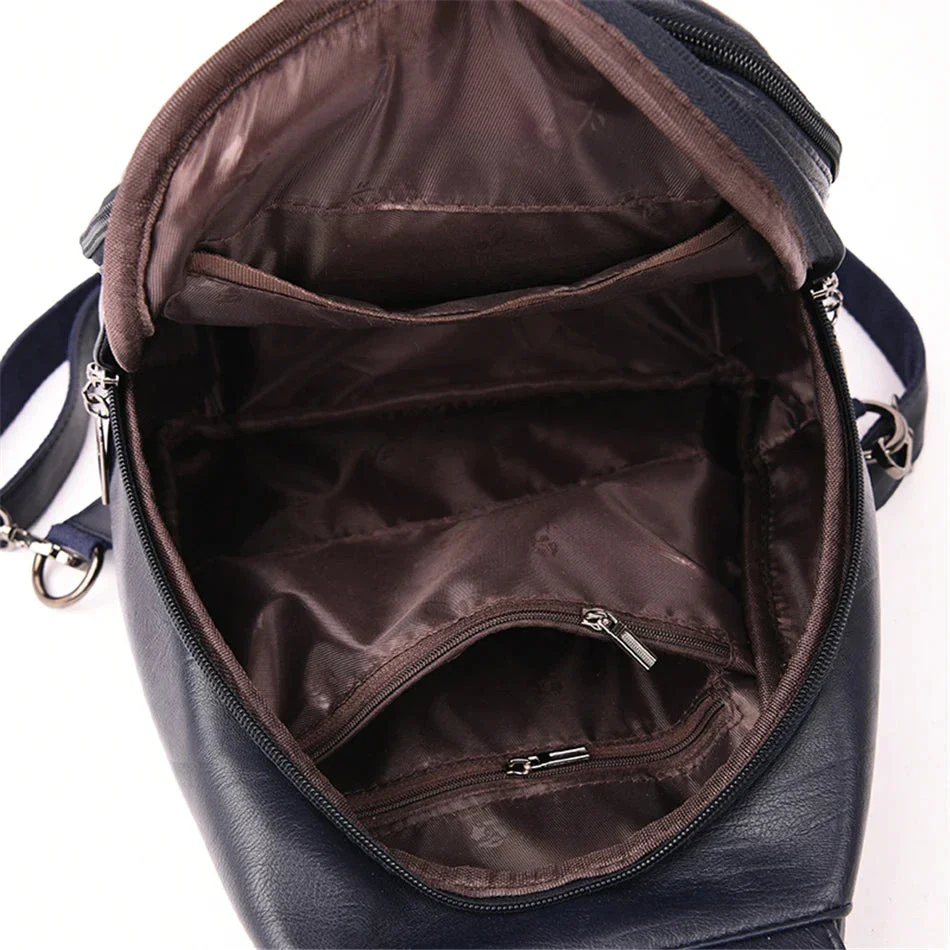 Multifunctional Women's Leather Backpack Allessa - Image 26