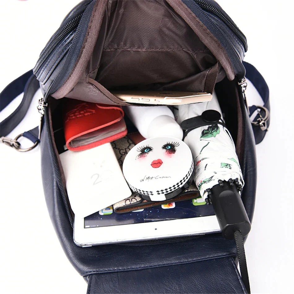 Multifunctional Women's Leather Backpack Allessa - Image 27