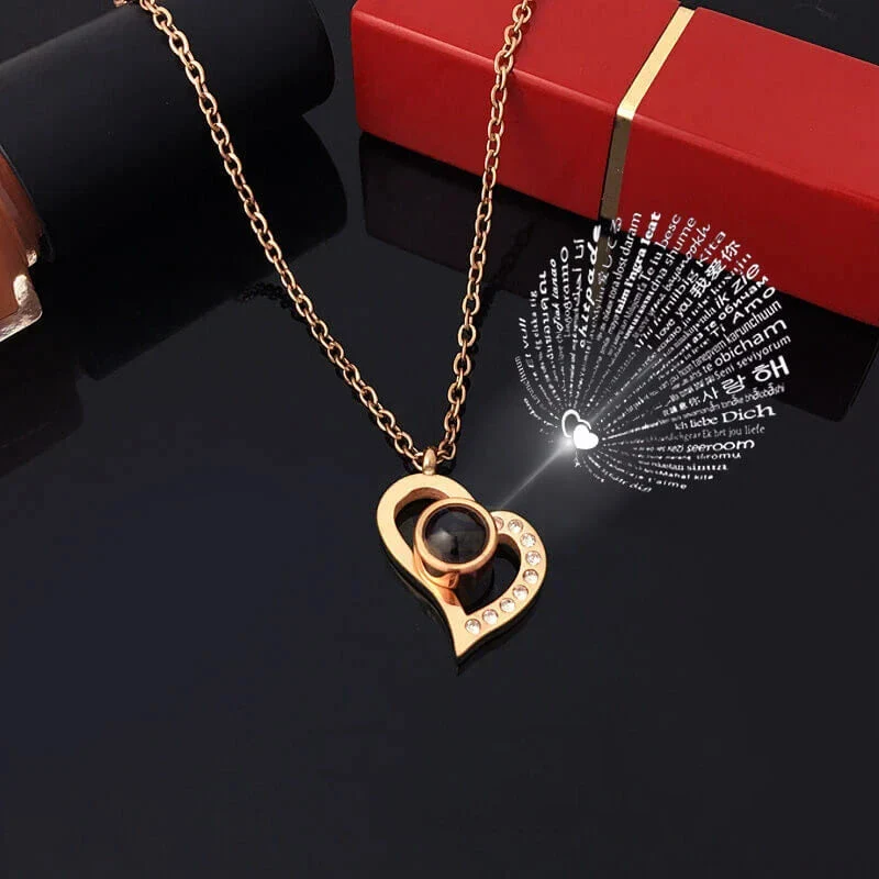 Rose of Love Heart Necklace - Image 6
