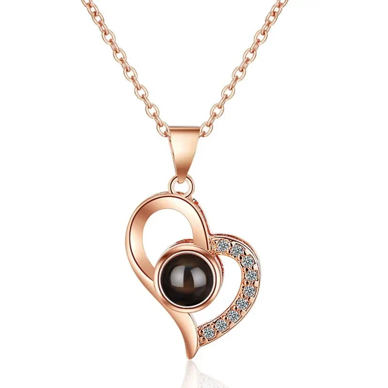 Rose of Love Heart Necklace - Image 7
