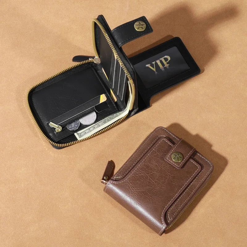 Rustic Men's Leather Wallet - Image 3