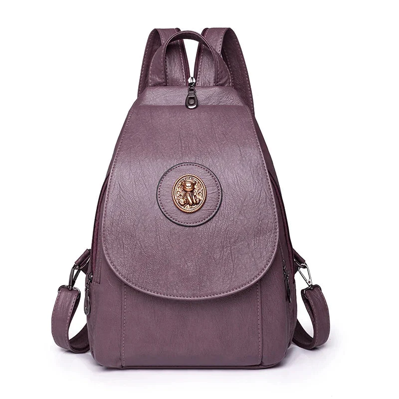 Versatta High-Quality Leather Women's Anti-Theft Backpack - Image 24