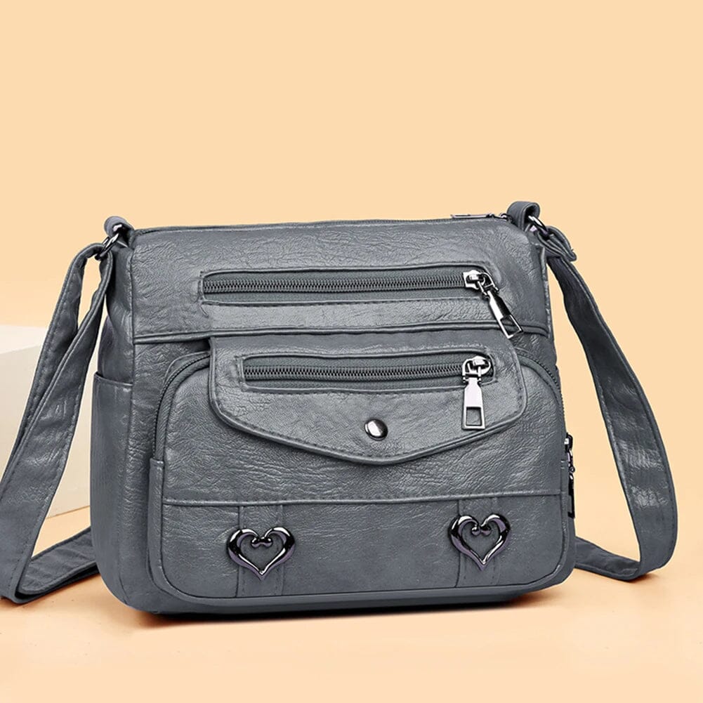Vintage Women's Shoulder Bag, Soft Leather 'Love' Crossbody - Image 16