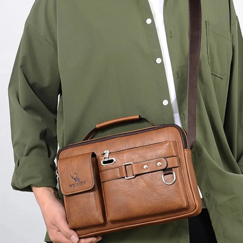 Weixier Classic Men's Leather Bag - Image 7