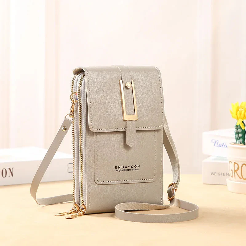 Women's Leather Cell Phone Bag - Image 10