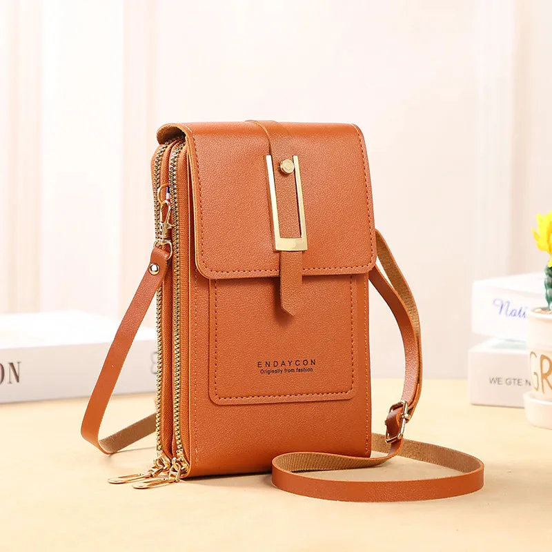 Women's Leather Cell Phone Bag - Image 3