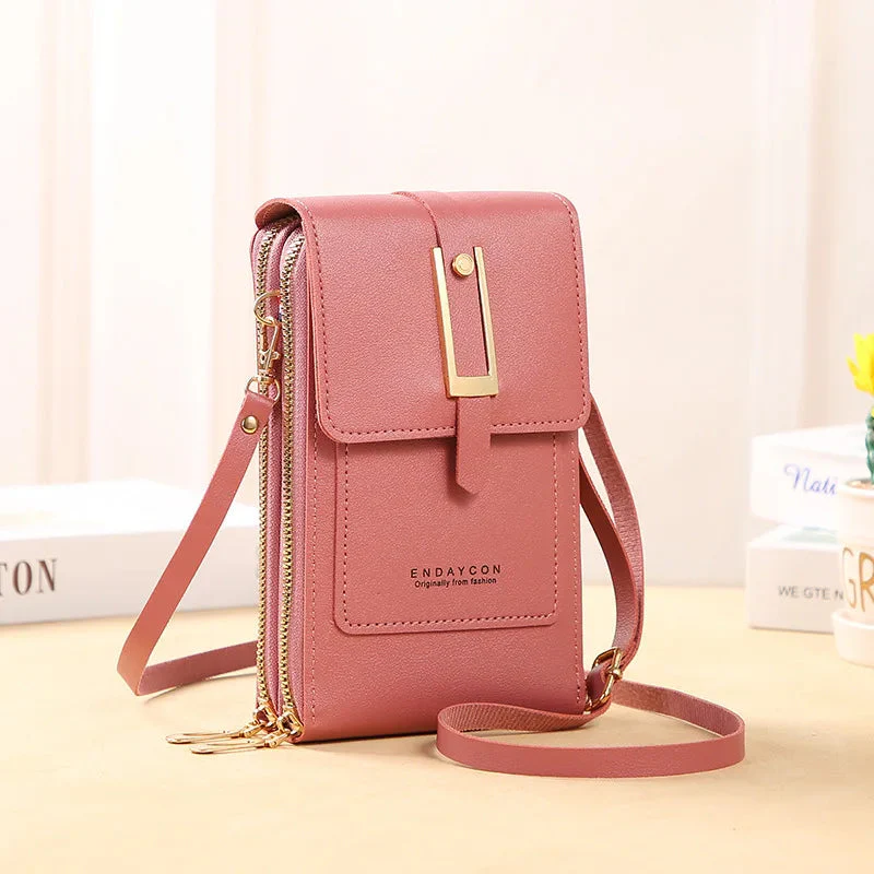 Women's Leather Cell Phone Bag - Image 4