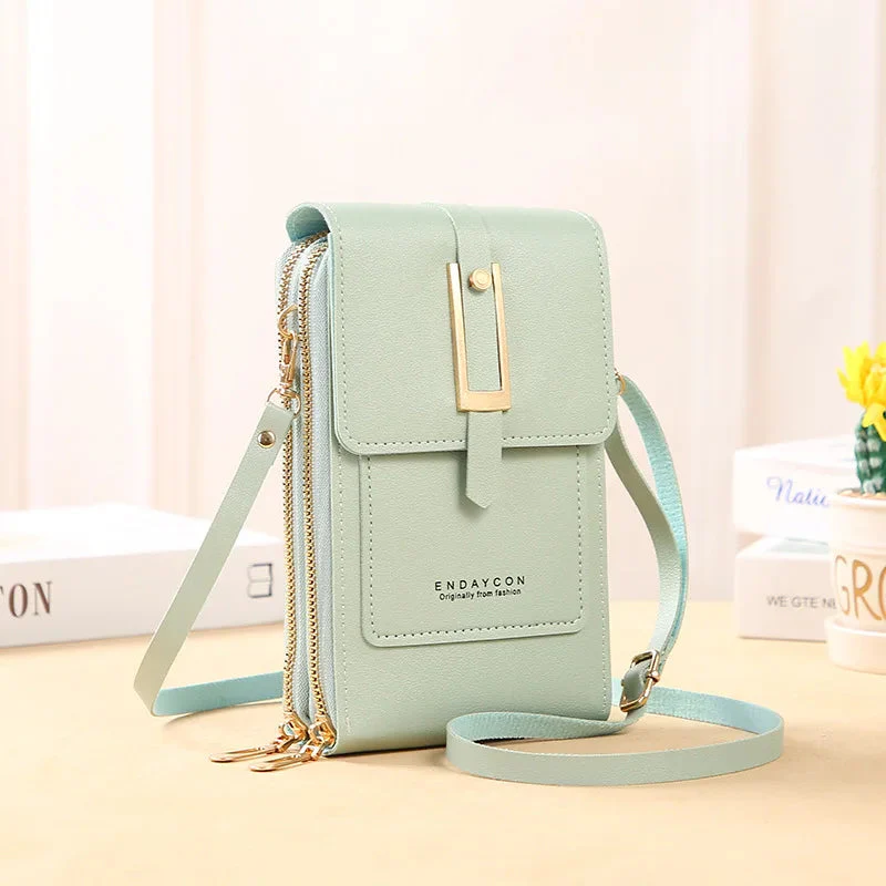 Women's Leather Cell Phone Bag - Image 7