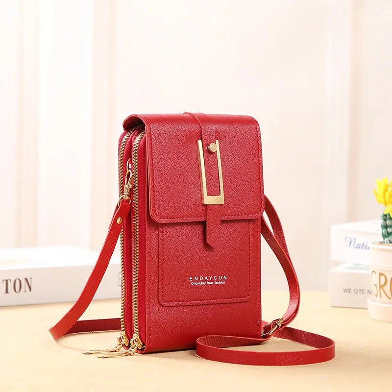 Women's Leather Cell Phone Bag - Image 8