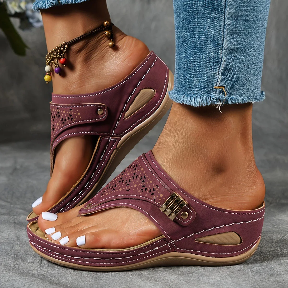 Women's Summer Wedge Heel Sandal - Image 3